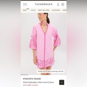 Hyacinth House Pink Mini Arem Caftan